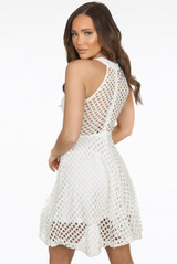 Lace Insert Front Cut Out Day Dress - 2 Colours