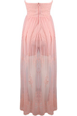 Lace Bandeau Chiffon Dress - 3 Colours