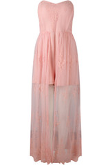Lace Bandeau Chiffon Dress - 3 Colours