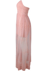 Lace Bandeau Chiffon Dress - 3 Colours