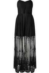 Lace Bandeau Chiffon Dress - 3 Colours