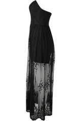 Lace Bandeau Chiffon Dress - 3 Colours