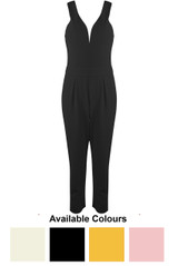 V Neck Sleeveless Jumpsuit - 4 Colours