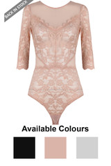 Lace Open Back Bodysuit - 3 Colours