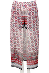 Printed Chiffon Overlay Shorts - 2 Colours