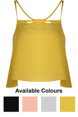 Front Cut Out Crop Tops - 4 Colours