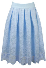 Lace Chiffon Lined Flare Skirt - 4 Colours