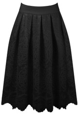 Lace Chiffon Lined Flare Skirt - 4 Colours