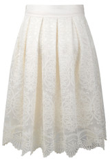 Lace Chiffon Lined Flare Skirt - 4 Colours