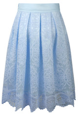 Lace Chiffon Lined Flare Skirt - 4 Colours