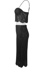 Lace Lined Bralet & Skirt Set - 3 Colours