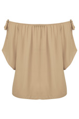 Bardot Shoulder Tie Blouse - 5 Colours
