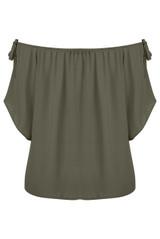 Bardot Shoulder Tie Blouse - 5 Colours