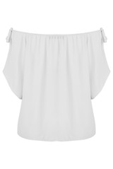 Bardot Shoulder Tie Blouse - 5 Colours