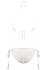 White Crochet Halter-neck Bikini Set 