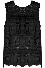 Crochet Mesh Insert Sleeveless Top - 3 Colours