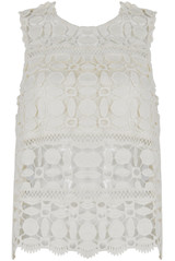 Crochet Mesh Insert Sleeveless Top - 3 Colours