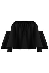 Elasticated Off Shoulder Crop Top - 4 Colours