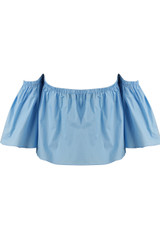 Elasticated Off Shoulder Crop Top - 4 Colours