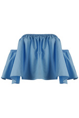 Elasticated Off Shoulder Crop Top - 4 Colours