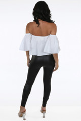Elasticated Off Shoulder Crop Top - 4 Colours