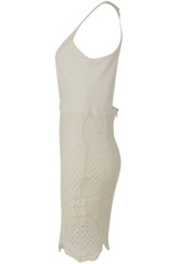 High Neck Crochet Detail Dress with Cut Out Detail - 3 Colours