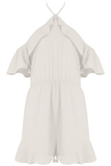 Halterneck Off Shoulder Playsuit - 3 Colours