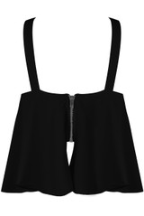 Lace Up Ruffle Crop Top - 4 colours