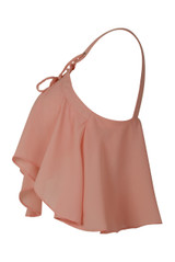 Lace Up Ruffle Crop Top - 4 colours