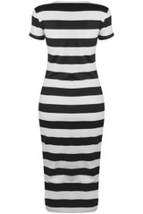 Stripe Short Sleeves Midi Dress - 4 Colours
