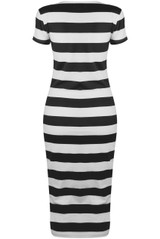 Stripe Short Sleeves Midi Dress - 4 Colours