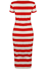 Stripe Short Sleeves Midi Dress - 4 Colours