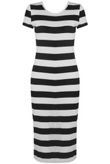Stripe Short Sleeves Midi Dress - 4 Colours