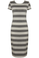 Stripe Short Sleeves Midi Dress - 4 Colours