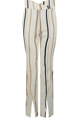 Stripe Crossover Front Cut Out Trousers - 2 Colours