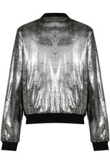 Silver Foil Bomber Jacket