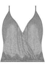 Cross Over Glittered Cami Tops