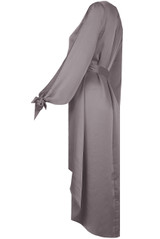 Open Sleeve Satin Wrap Front Midi Dress - 6 Colours