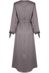Open Sleeve Satin Wrap Front Midi Dress - 6 Colours