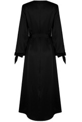 Open Sleeve Satin Wrap Front Midi Dress - 6 Colours