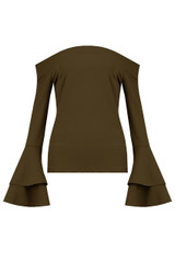 Off the Shoulder Layered Bell Sleeve Tops - 4 Colours