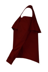 Frill Cold Shoulder Long Sleeve Shirt - 5 Colours