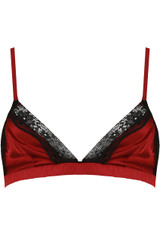 Satin Bra With Lace Trim