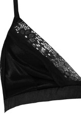 Satin Bra With Lace Trim