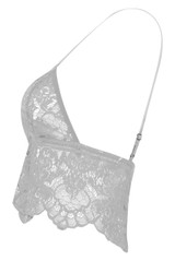 Crochet Scallop Lace Floral Bralet 