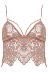 Crochet Scallop Lace Floral Bralet 