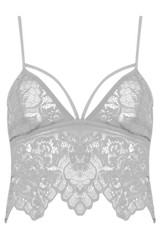 Crochet Scallop Lace Floral Bralet 