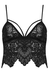 Crochet Scallop Lace Floral Bralet 