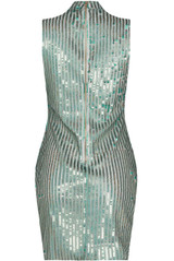 Sequin Back Zip Up Bodycon Dress - 3 Colours