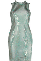 Sequin Back Zip Up Bodycon Dress - 3 Colours